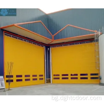 Устойчива на вятъра подреждане на PVC тъкантна врата с висока скорост